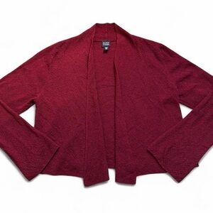 Eileen Fisher Maroon Wool Cardigan